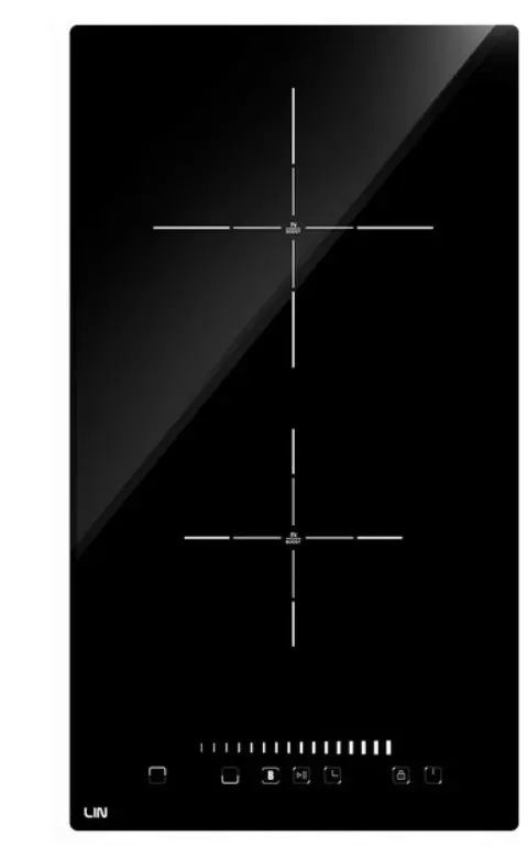 LIN Induction Cooktop LI-B23511 29 Cm 2 Burners Black