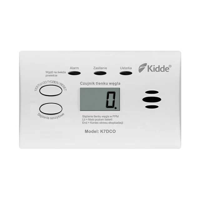 Carbon Monoxide Detector Kidde K7DCO With Display White