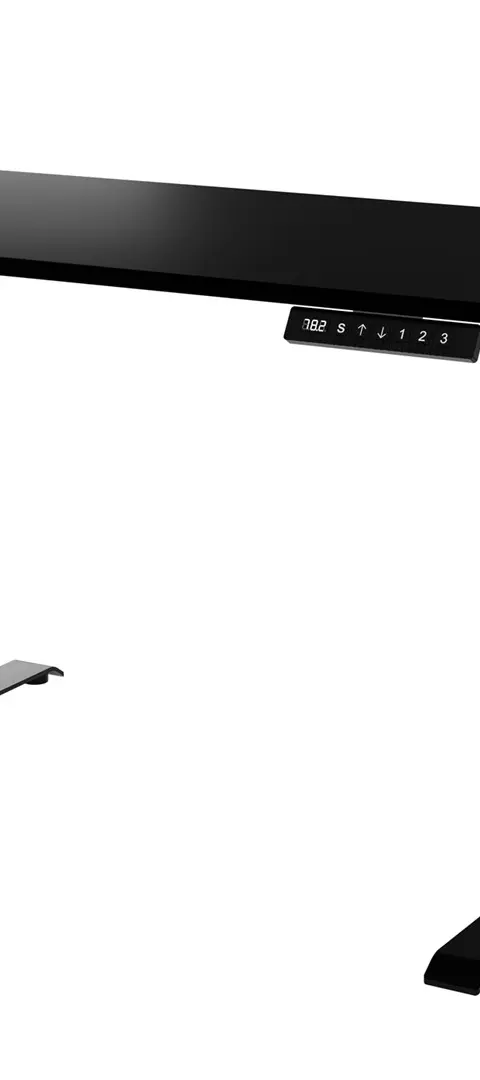 Desk With Electric Height Adjustment MOON 121x67x72-120 Black