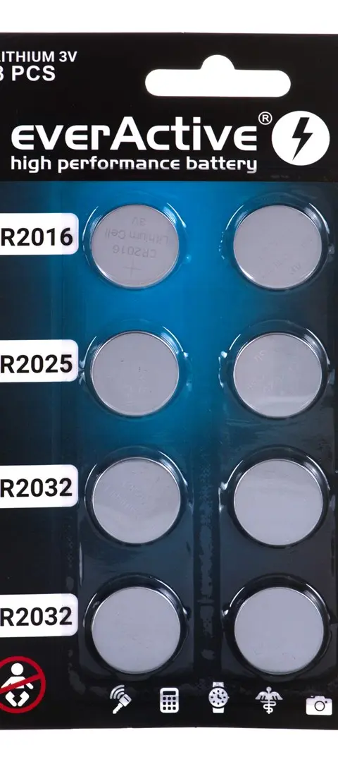 Lithium Battery Set EverActive 4 X CR2032 2 X CR2025 2 X CR2016 8