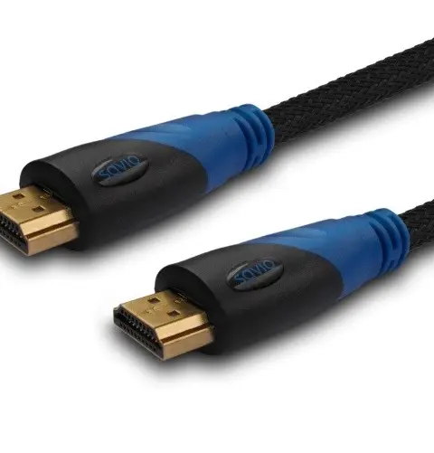 Savio CL-49 HDMI cable 5 m HDMI Type A (Standard) Black, Blue