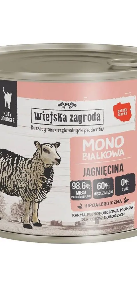 WIEJSKA ZAGRODA Lamb Monoprotein Wet Cat Food - 200g