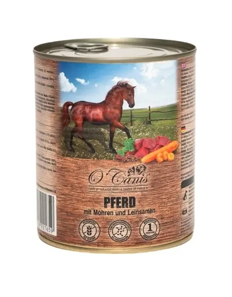 O'CANIS Canned Dog Food Wet Food Horse Meat With Potato 800 G