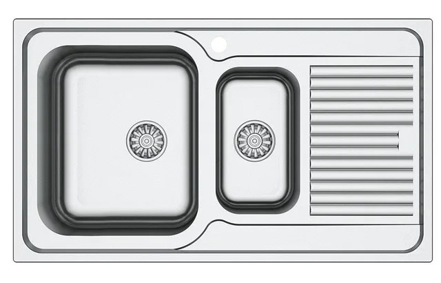 STAINLESS STEEL SINK SATIN AS 192/SIPHON