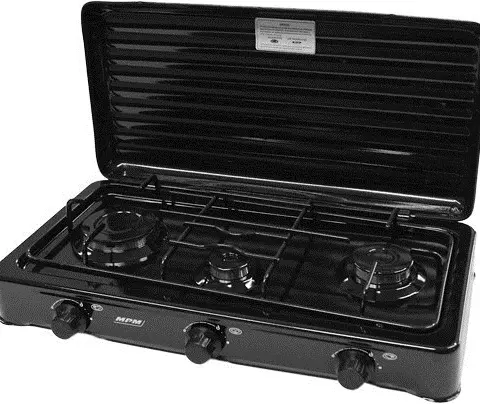 MPM SMILE-KN-03/1KB Hob Black Countertop 60 Cm Gas 3 Zone(S)