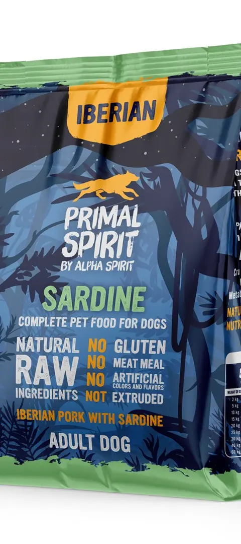 PRIMAL SPIRIT Iberian Sardine – Semi-Moist Dog Food – 1 Kg