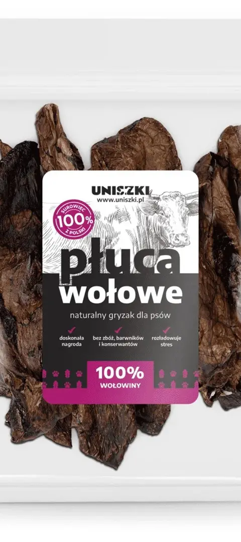 UNISZKI Beef Lungs - Dog Treat - 500 G