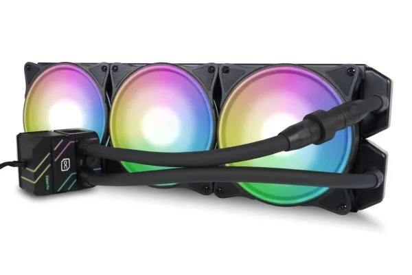 Alphacool Pro Aurora 420 CPU AIO Processor Liquid cooling kit 14 cm Black, White