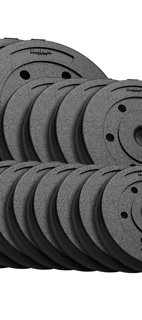 Bituminous load set 30kg ( 8x1.25kg + 4x2.5kg + 2x5kg ), hole 31mm, REBEL ACTIVE