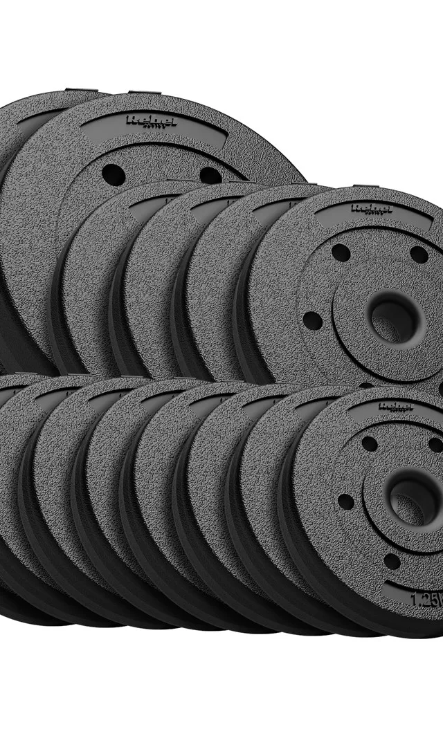 Bituminous load set 30kg ( 8x1.25kg + 4x2.5kg + 2x5kg ), hole 31mm, REBEL ACTIVE