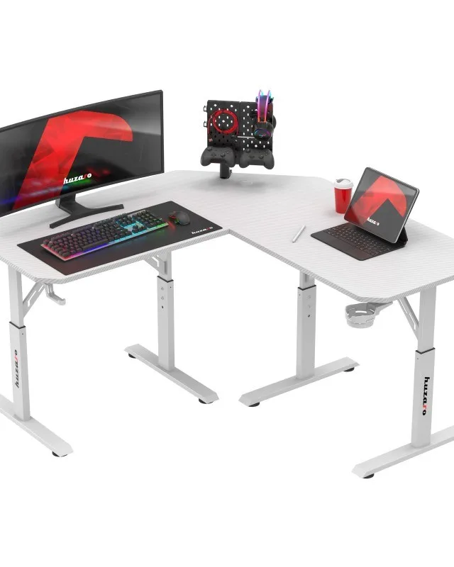 Biurko Gamingowe Huzaro Hero 7.3 White
