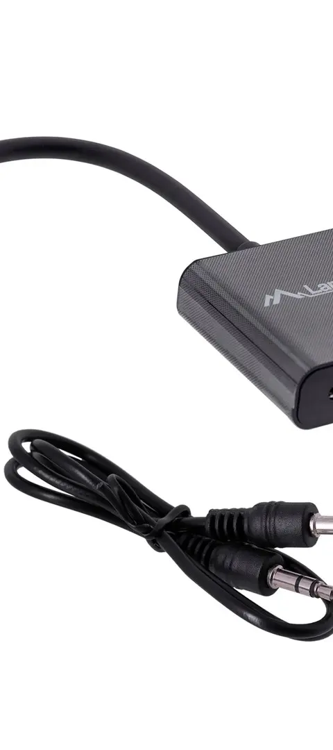 Lanberg AD-0017-BK video cable adapter 0.2 m VGA (D-Sub) HDMI Type A (Standard) Black