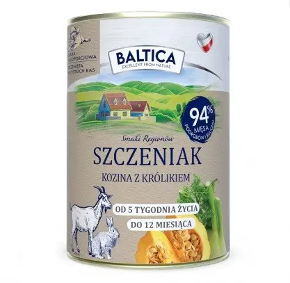 BALTICA Smaki RegionóW Puppy Goat With Rabbit - Wet Dog Food - 400g