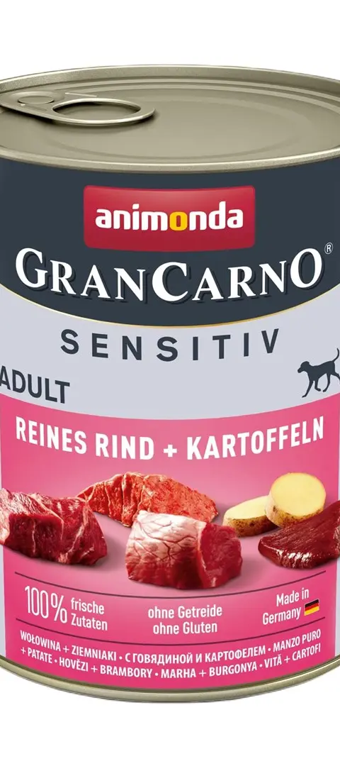 ANIMONDA GranCarno Adult Sensitiv Beef With Potatoes - Wet Dog Food - 800g