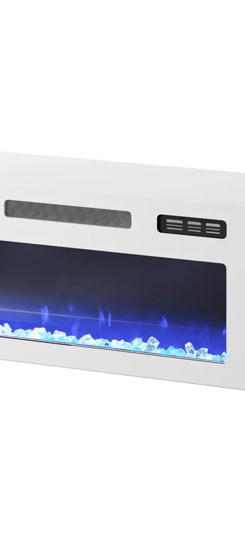 RTV Cabinet POLO 180x33x39 White Fireplace White