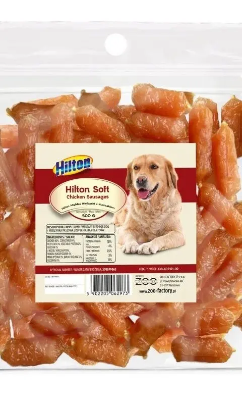 HILTON Soft Chicken Sausages - Dog Treat - 500g