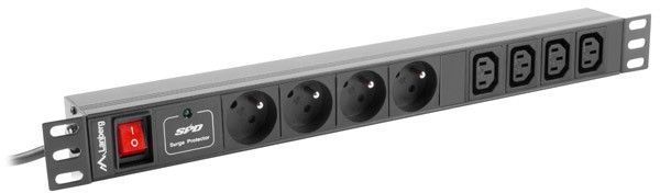 Lanberg PDU-04E04I-0200-BK power distribution unit (PDU) 4 AC outlet(s) 1U Black