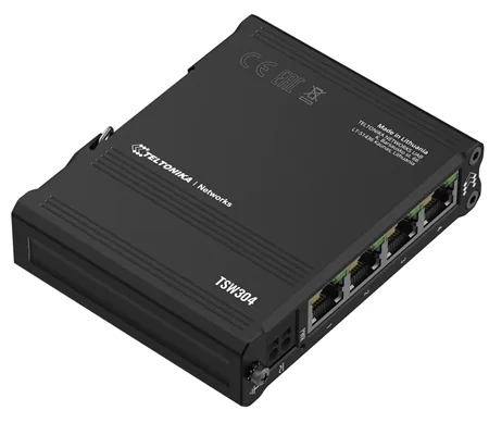 Teltonika TSW304 network switch Gigabit Ethernet (10/100/1000) Power over Ethernet (PoE) Black