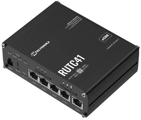 Teltonika RUTC41 wireless router Gigabit Ethernet Dual-band (2.4 GHz / 5 GHz) 5G Black