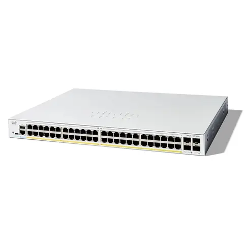 Cisco Catalyst 1300-48FP-4G Managed Switch, 48 Port GE, Full PoE, 4x1GE SFP, Limited Lifetime Protection (C1300-48FP-4G)