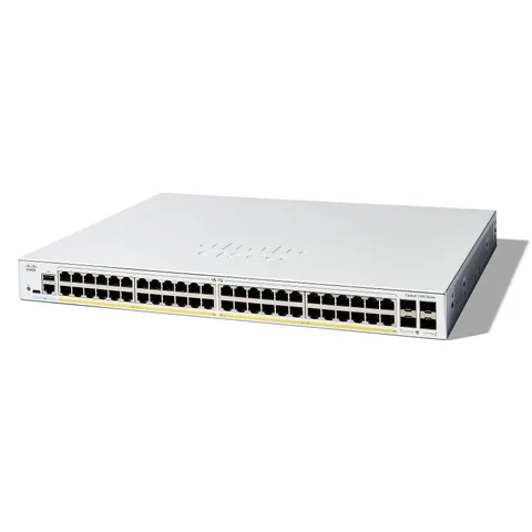 Cisco Catalyst 1300-48FP-4G Managed Switch, 48 Port GE, Full PoE, 4x1GE SFP, Limited Lifetime Protection (C1300-48FP-4G)