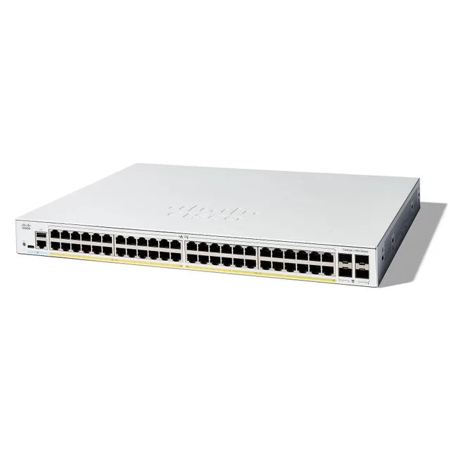 Cisco Catalyst 1300-48FP-4G Managed Switch, 48 Port GE, Full PoE, 4x1GE SFP, Limited Lifetime Protection (C1300-48FP-4G)