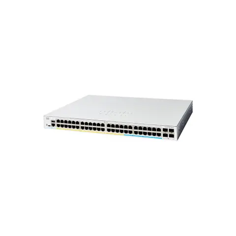 Cisco Catalyst 1300-48P-4X Managed Switch, 48 Port GE, PoE, 4x10GE SFP+, Limited Lifetime Protection (C1300-48P-4X)
