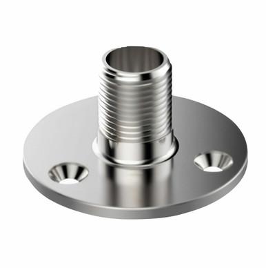 BRKT-037-V2 | HEAVY DUTY MARINE FLAT MOUNT ANTENNA BRACKET 1"-14T 316S/S. (WITH RUBBER SEAL)