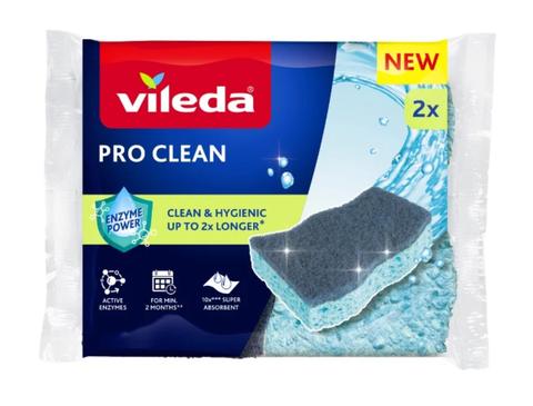 Viscose Scourer With Enzymes Vileda Pro Clean 2 Pcs.