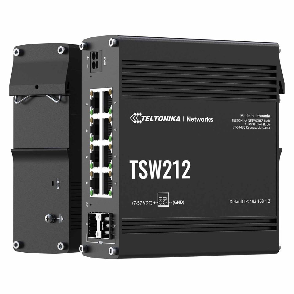 TSW212 - MANAGED - 8 X PORT SWITCH WITH 2 X SFP PORTS FOR FIBRE OPTIC COMMUNICATION