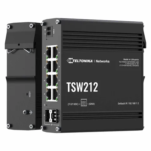 TSW212 - MANAGED - 8 X PORT SWITCH WITH 2 X SFP PORTS FOR FIBRE OPTIC COMMUNICATION