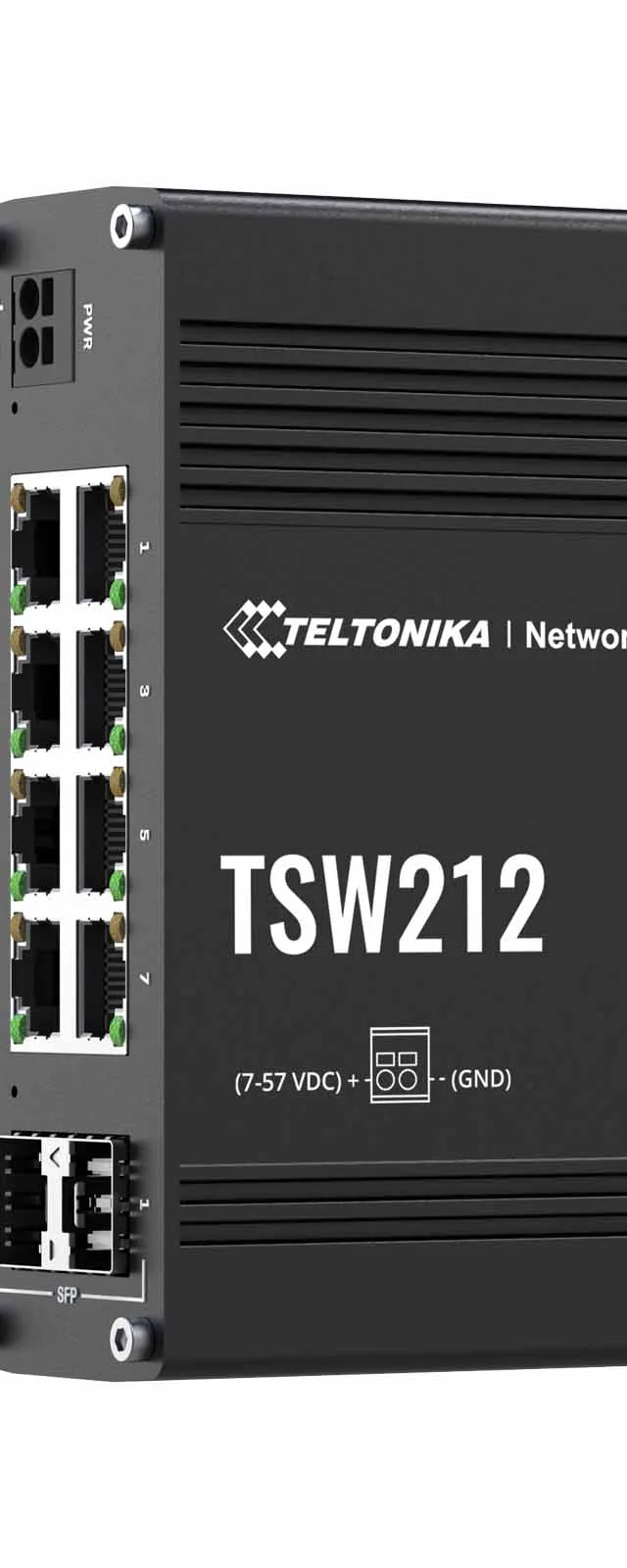 TSW212 - MANAGED - 8 X PORT SWITCH WITH 2 X SFP PORTS FOR FIBRE OPTIC COMMUNICATION