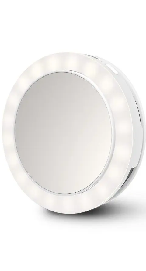 Ecomed 23603 Makeup Mirror Freestanding Round White