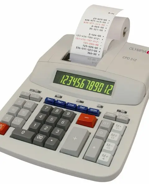 Olympia Tischrechner CPD 512 Printer Weiss