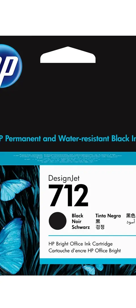HP 712 38-ml Black DesignJet Ink Cartridge
