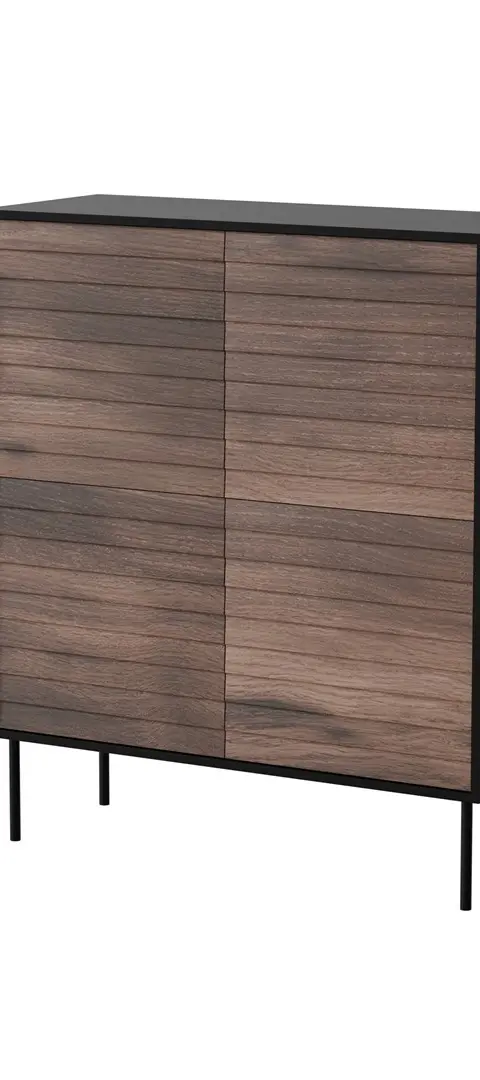 Cama 4D CORTINA Chest Of Drawers 102x40x118 Black/Walnut