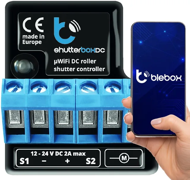 BLEBOX ShutterBoxDC V2 WiFi I/O Module 2x Input Binary 2x Relay Outputs 230V