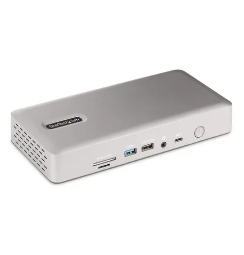 StarTech.com Universal USB4 & Thunderbolt 4 Docking Station, Quad Display on Windows, Dual Display on MacBook, HDMI DP Dock with 98W Laptop Charging