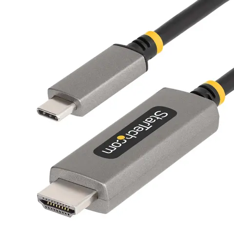 StarTech.com 6ft (2m) USB-C to HDMI Adapter Cable, 8K 60Hz, 4K 144Hz, HDR10, USB Type-C to HDMI 2.1 Video Converter Cable, USB-C DP Alt Mode/USB4/Thunderbolt 3/4 Compatible - USB-C Laptop to HDMI Monitor