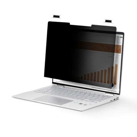 StarTech.com 14-inch 16:10 Flip-Over Privacy Screen with Touch, Anti-Glare Privacy Filter, Laptop Monitor Screen Protector with 51% Blue Light Reduction