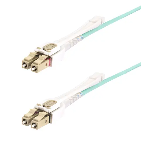 StarTech.com 4m (13ft) LC to LC (UPC) OM4 Multimode Fiber Optic Cable w/Push Pull Tabs, 50/125µm, 100G, Bend Insensitive, Low Insertion Loss - LSZH Fiber Jumper Cord