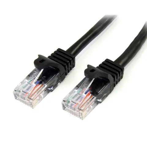 StarTech.com Cat5e Patch Cable with Snagless RJ45 Connectors - 2m, Black
