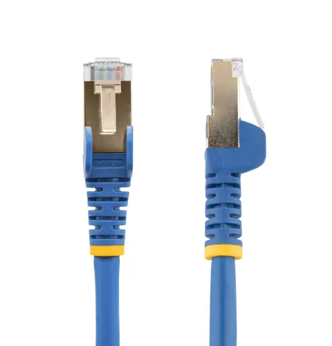 StarTech.com 10m CAT6a Ethernet Cable - 10 Gigabit Shielded Snagless RJ45 100W PoE Patch Cord - 10GbE STP Network Cable w/Strain Relief - Blue Individually Tested/Wiring is UL Certified/TIA