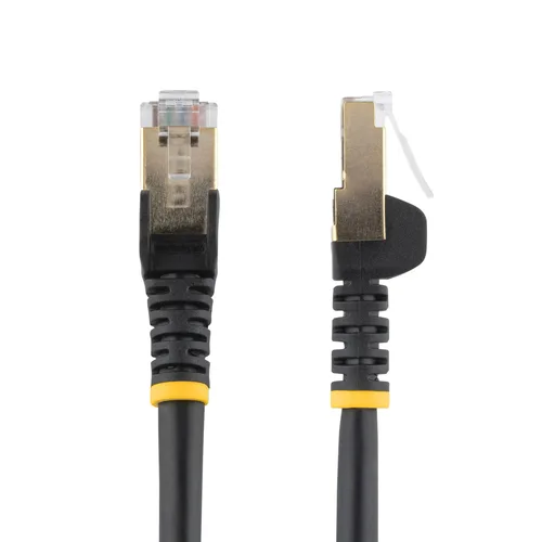 StarTech.com 2m CAT6a Ethernet Cable - 10 Gigabit Shielded Snagless RJ45 100W PoE Patch Cord - 10GbE STP Network Cable w/Strain Relief - Black Individually Tested/Wiring is UL Certified/TIA