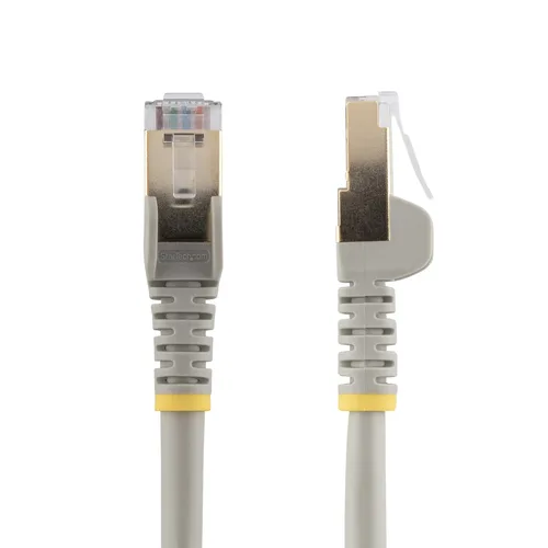 StarTech.com 2m CAT6a Ethernet Cable - 10 Gigabit Shielded Snagless RJ45 100W PoE Patch Cord - 10GbE STP Network Cable w/Strain Relief - Grey Individually Tested/Wiring is UL Certified/TIA