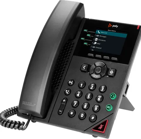 HP Poly VVX 250 4-Line IP Phone and PoE-enabled GSA/TAA
