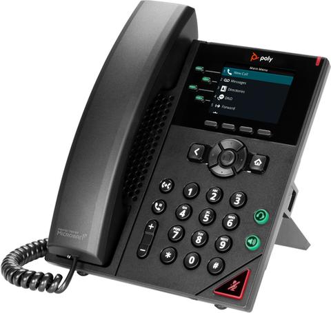 HP Poly VVX 250 4-Line IP Phone and PoE-enabled GSA/TAA