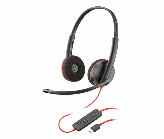 HP Poly Blackwire 3220 Stereo USB-C Headset +USB-C/A Adapter