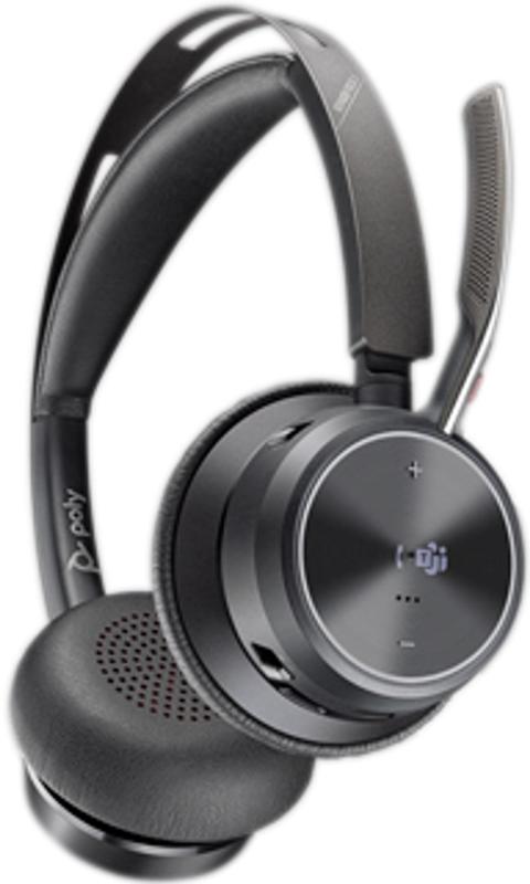 HP Poly Voyager Focus 2 Microsoft Teams Certified USB-C-C Headset +USB-C/A Adapter +Charging Stand