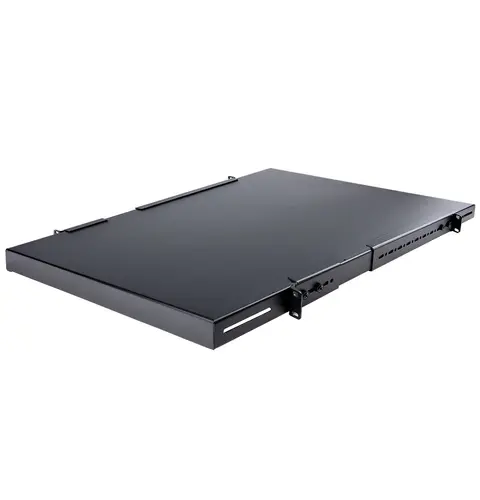 StarTech.com 1U 4-Post Adjustable Server Rack Mount Shelf - 330lbs(150 kg) - 19.5 to 38in Adjustable Mounting Depth Universal Tray for 19" AV, Data & Network Equipment Rack - 27.5in Deep